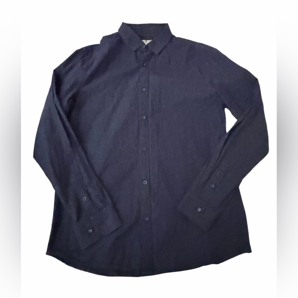Mens Larsson & Co medium button down shirt blue‎